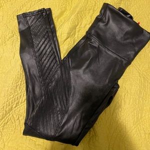 Spanx - Faux Leather Moto Leggings - M